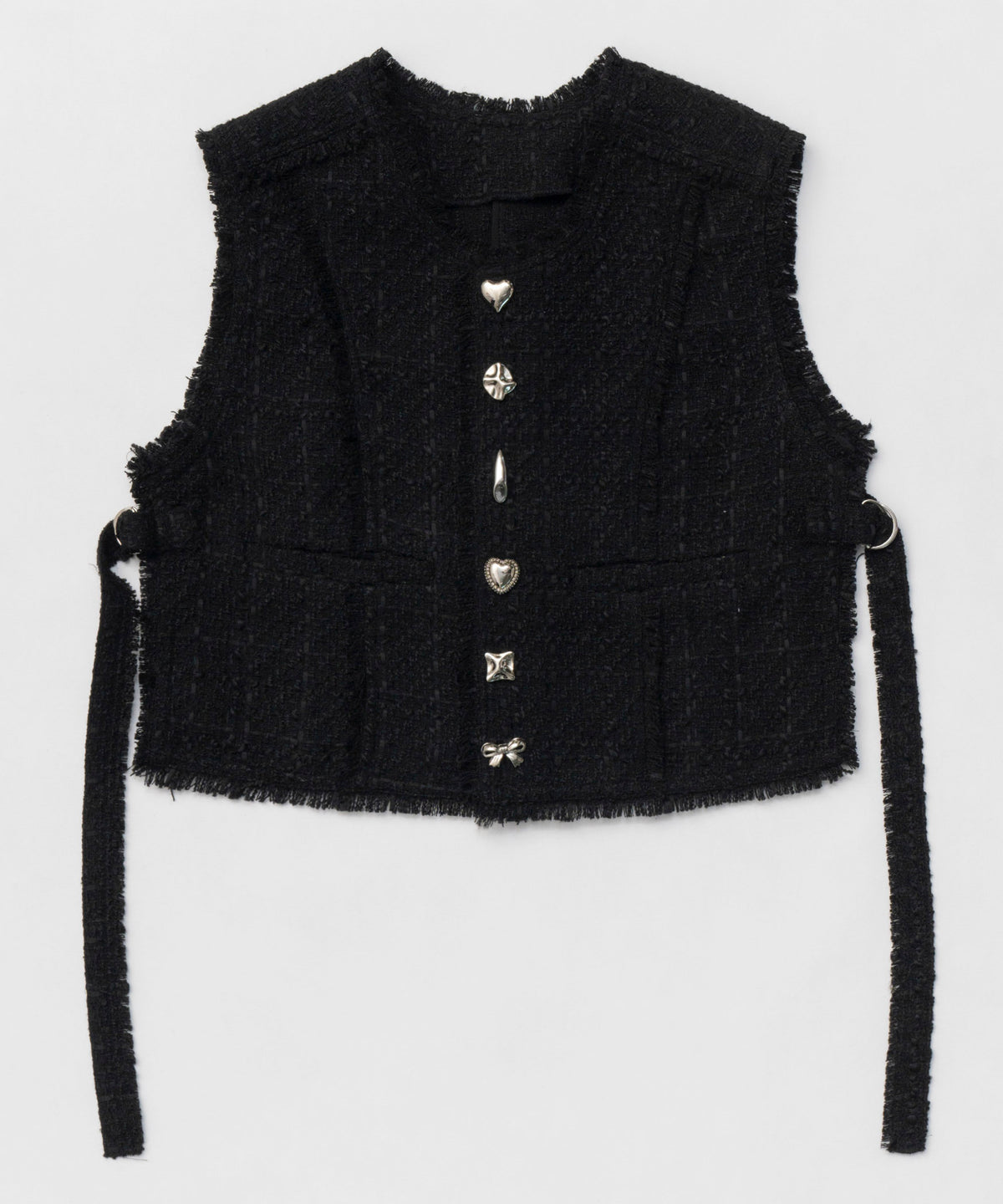 【25SPRING PRE-ORDER】Tweed Fringe Vest