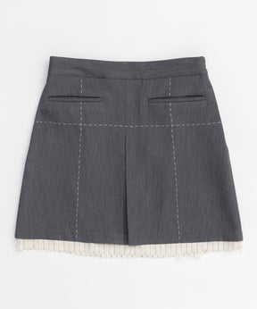 [24Autumn Pre-Order] Low Waist Stitch Mini Skirt