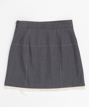 [24Autumn Pre-Order] Low Waist Stitch Mini Skirt