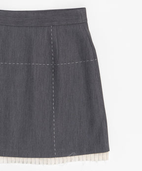 [24Autumn Pre-Order] Low Waist Stitch Mini Skirt