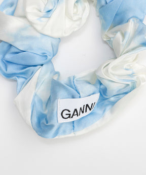 【GANNI】Printed Satin Scrunchie