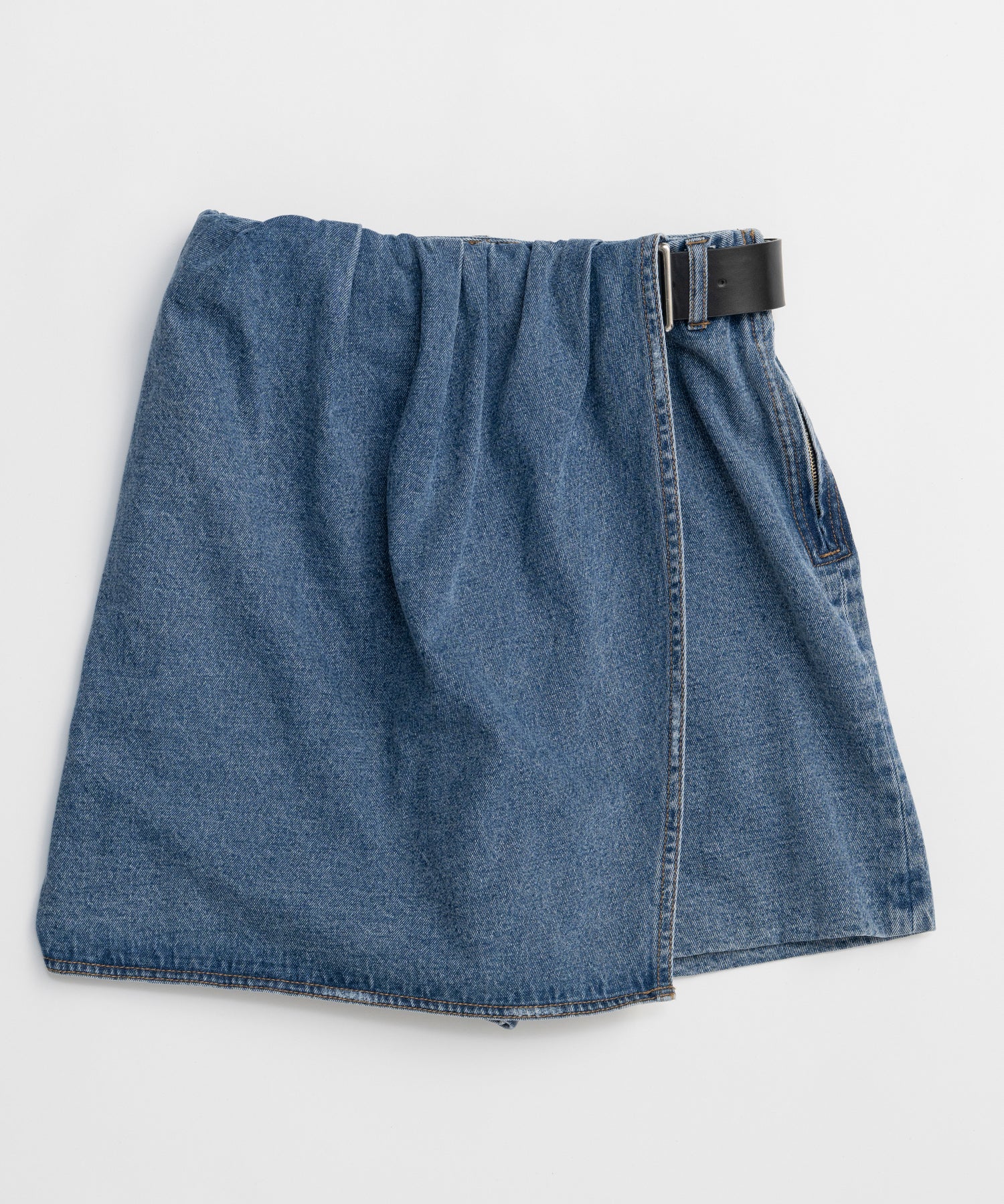 【26SPRING PRE-ORDER】Drape Denim Culotte Skirt