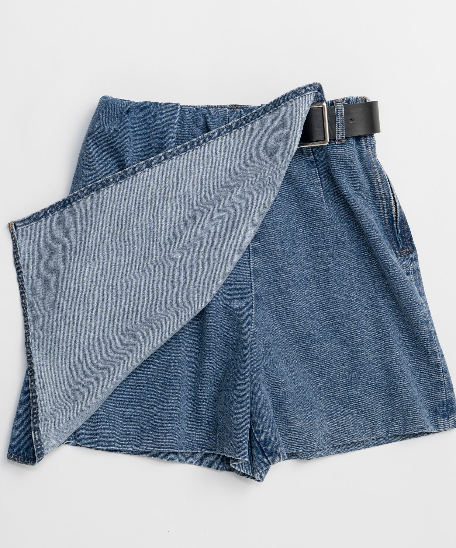 【26SPRING PRE-ORDER】Drape Denim Culotte Skirt