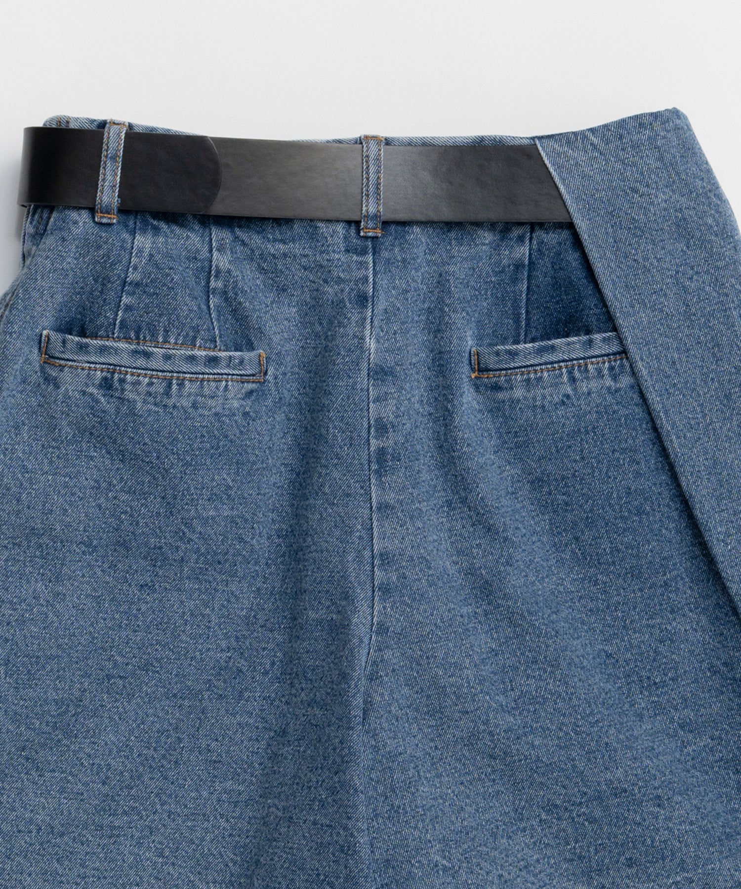【26SPRING PRE-ORDER】Drape Denim Culotte Skirt