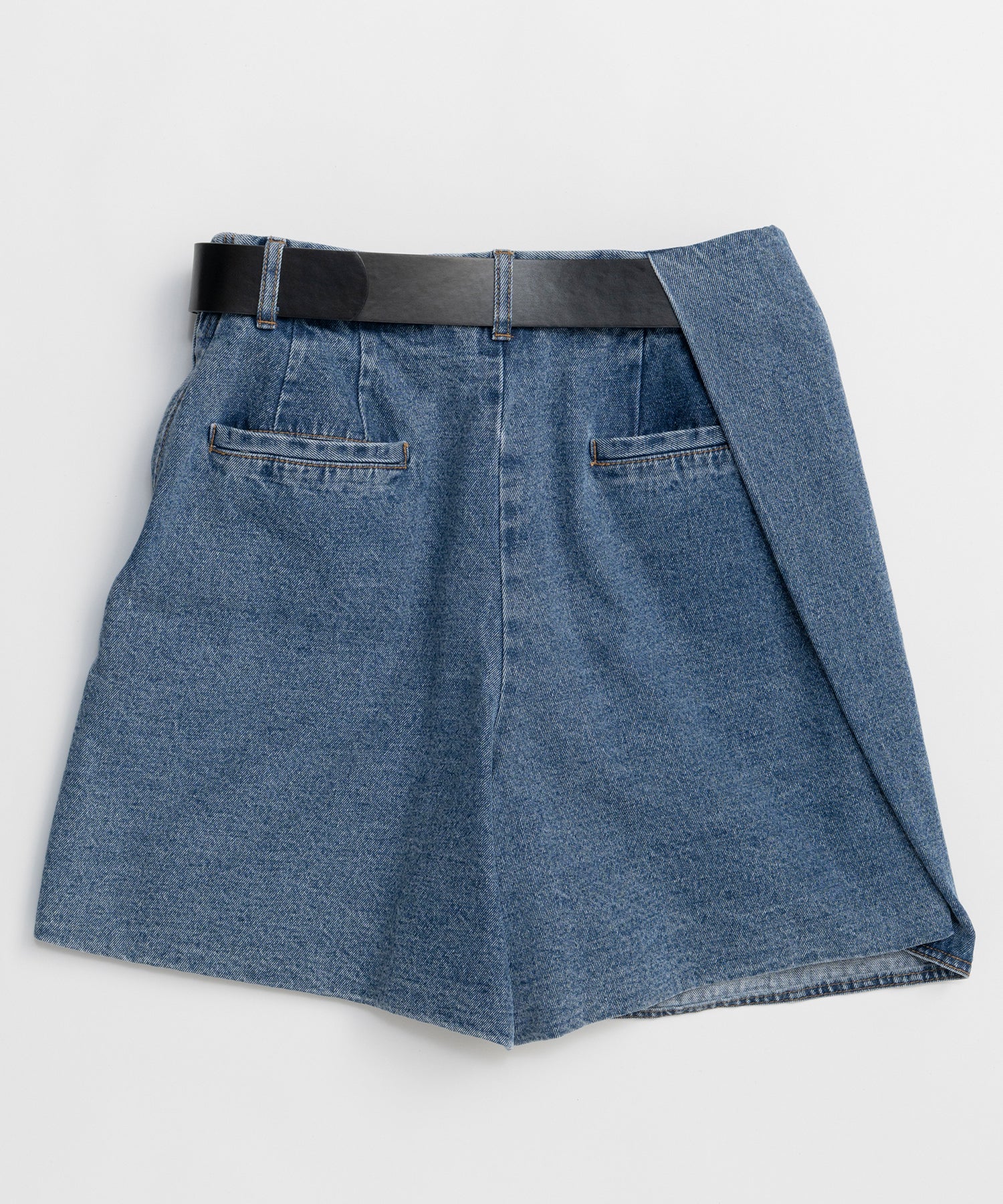 【26SPRING PRE-ORDER】Drape Denim Culotte Skirt