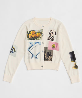 【26SPRING PRE-ORDER】Photo Collage Compact Knit Cardigan
