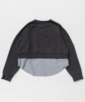 【25SPRING PRE-ORDER】Shirt Layered Crush Processing Sweatshirt