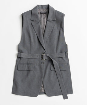 【26AUTUMN PRE-ORDER】Belted Side-Open Vest