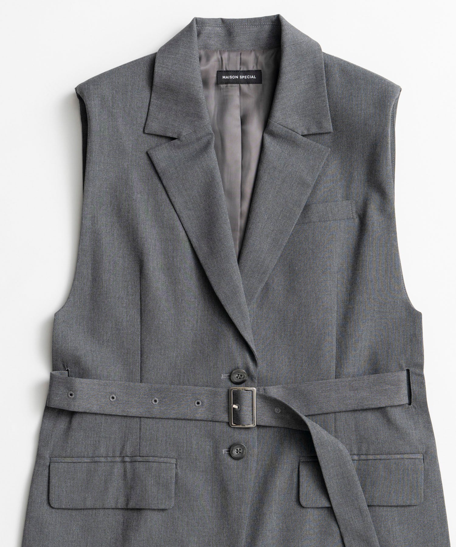 【26AUTUMN PRE-ORDER】Belted Side-Open Vest