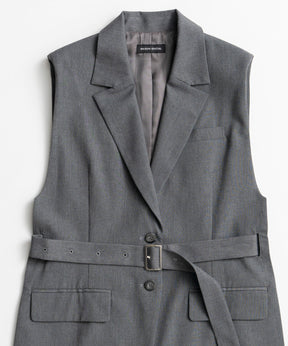 【26AUTUMN PRE-ORDER】Belted Side-Open Vest