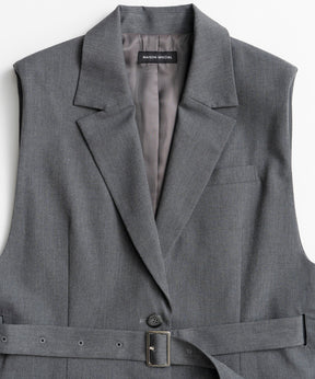 【26AUTUMN PRE-ORDER】Belted Side-Open Vest