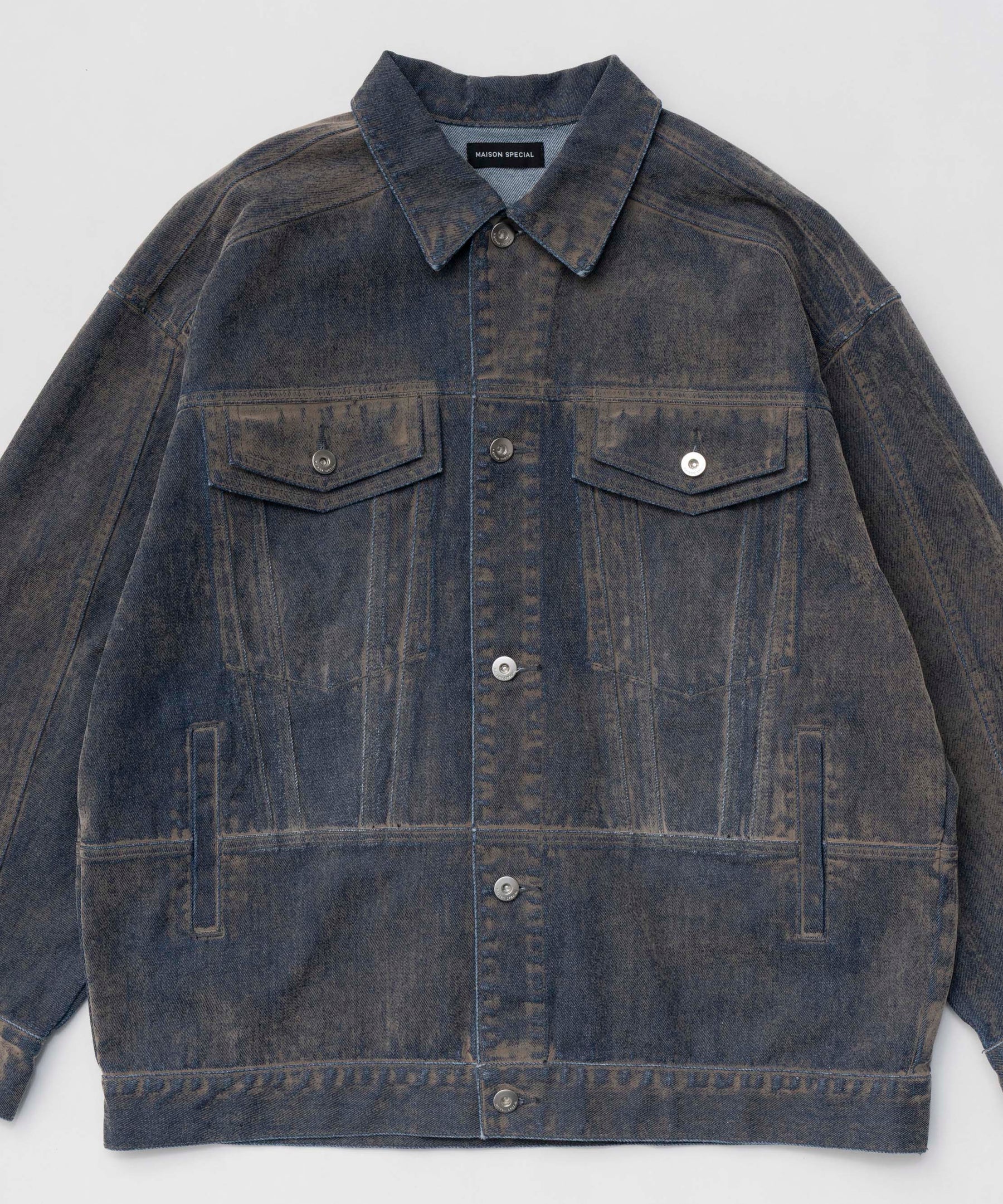 【25SPRING PRE-ORDER】Oversize Flocking Denim Jacket