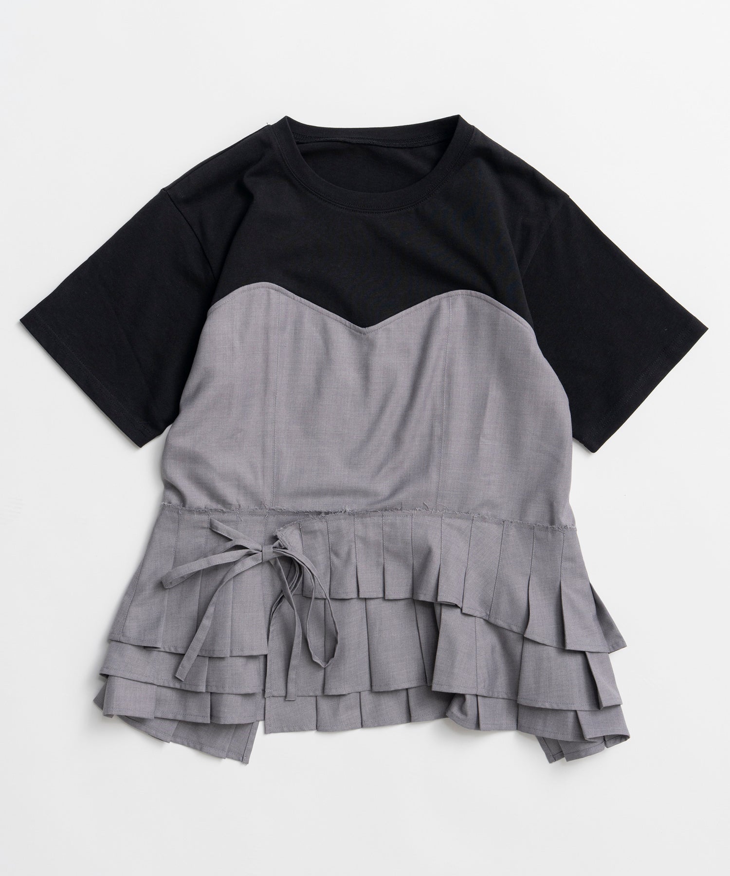 【2026Summer PRE-ORDER】Wrap Pleats Dock T-Shirt