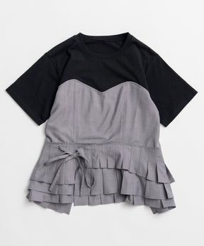 【2026Summer PRE-ORDER】Wrap Pleats Dock T-Shirt