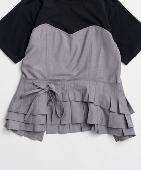 【2026Summer PRE-ORDER】Wrap Pleats Dock T-Shirt