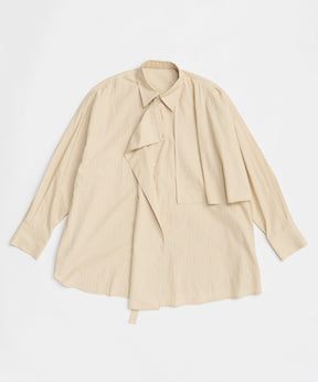 【26SPRING PRE-ORDER】Asymmetrical drape shirt