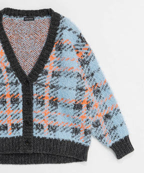 【24WINTER PRE-ORDER】Plaid Jacquard Knit Cardigan