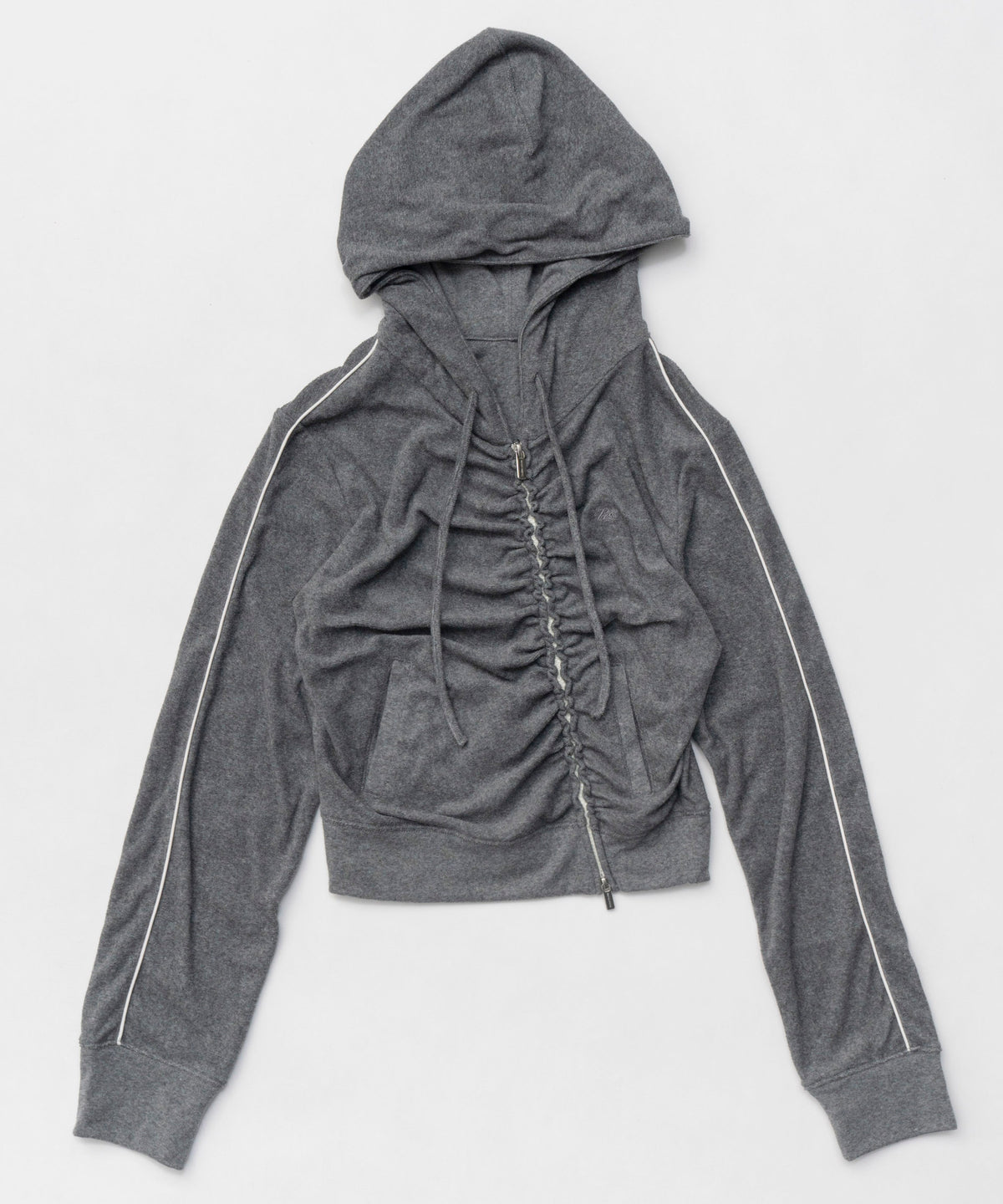 【25SPRING PRE-ORDER】Gather Pile Fabric Short Length Hoodie