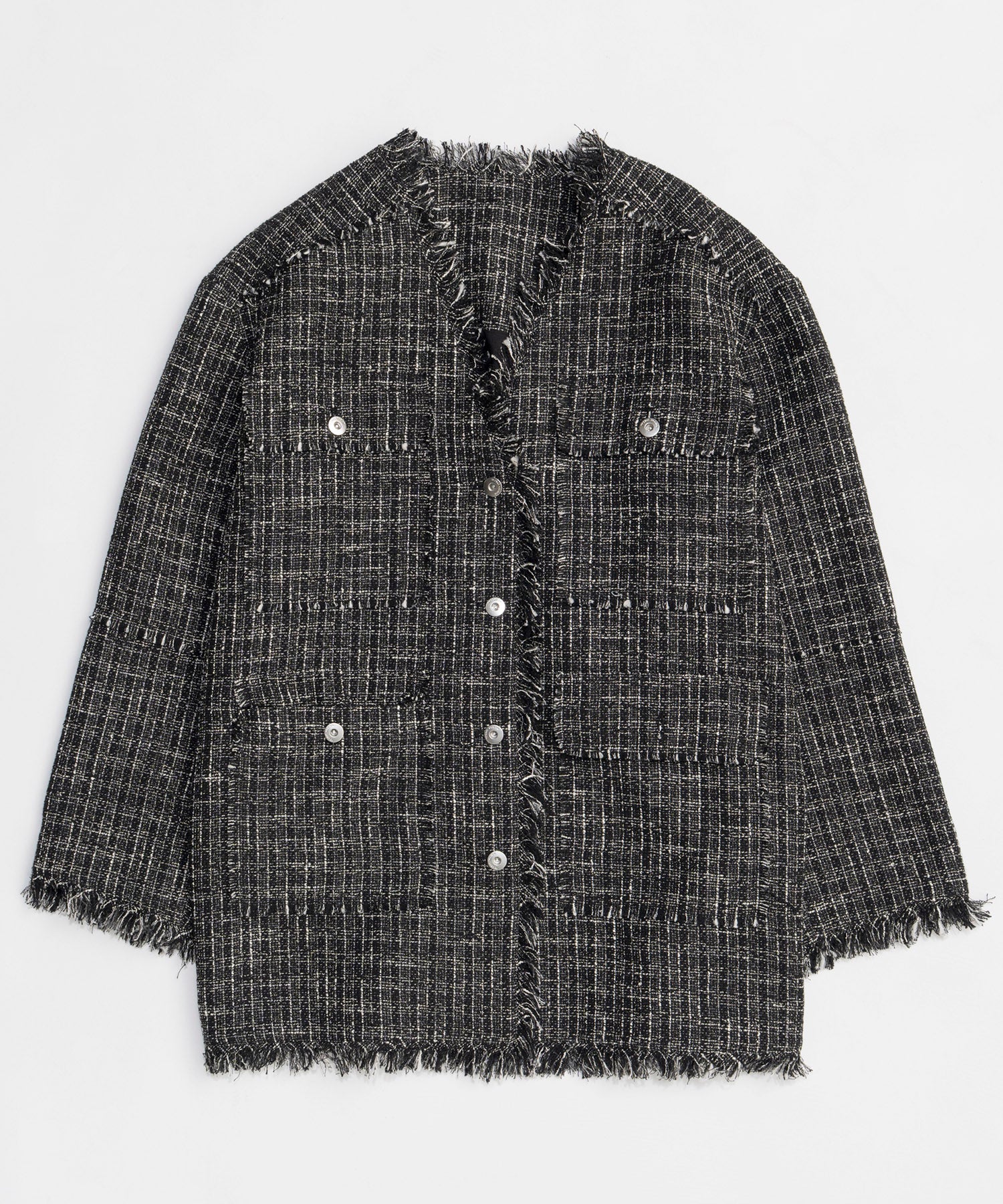 【26SPRING PRE-ORDER】Fringe Tweed Long Jacket