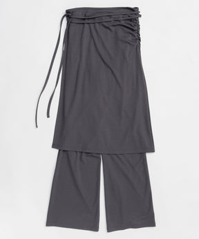 【26SPRING PRE-ORDER】Side Gathered Wrap Skirt Pants