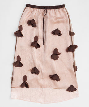 【26SPRING PRE-ORDER】Sheer Floral Layered Skirt