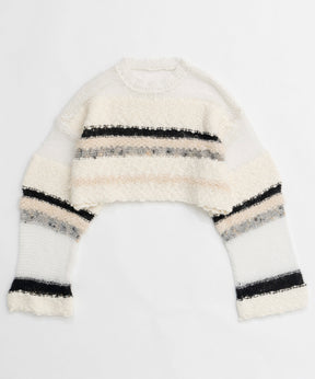 【24WINTER PRE-ORDER】Multi Border Knit Tops