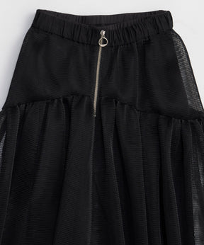【26SPRING PRE-ORDER】Sponge Mesh Flare Skirt
