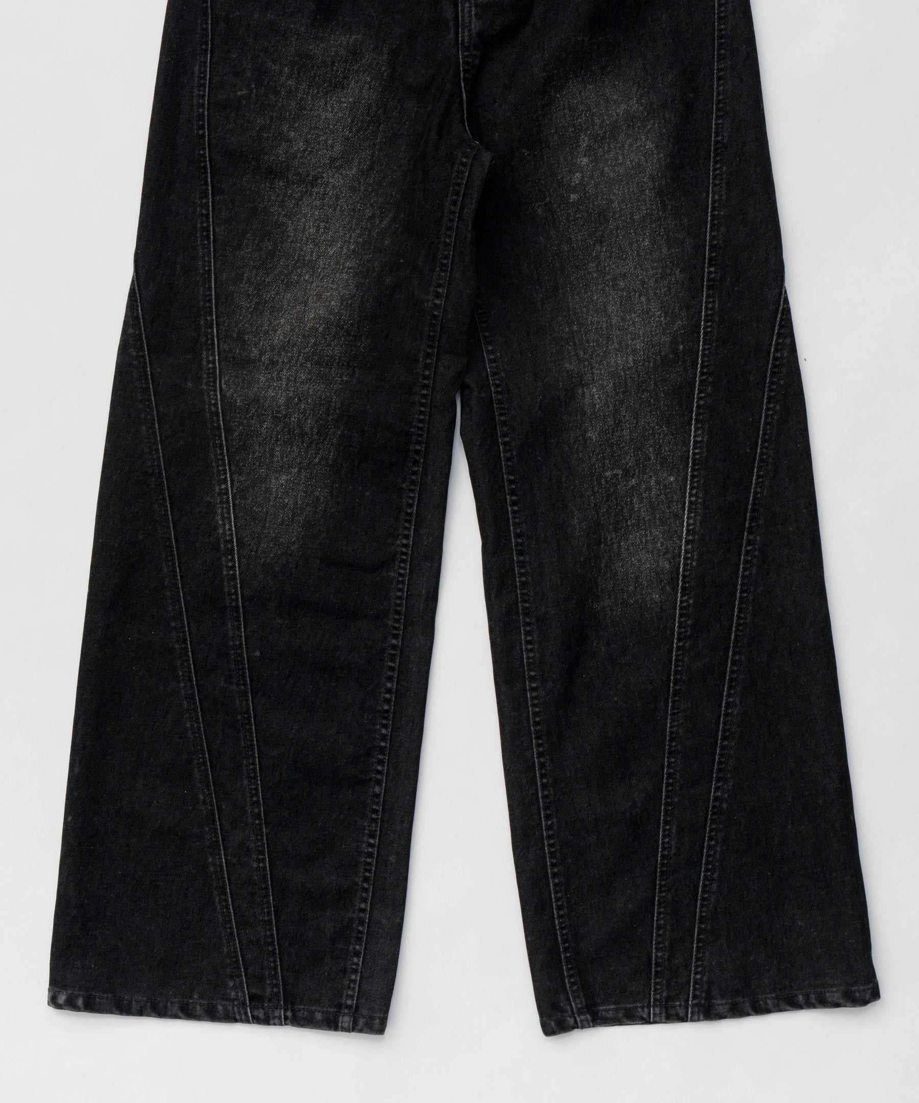 【25SPRING PRE-ORDER】Wide Straight Flocking Denim Pants