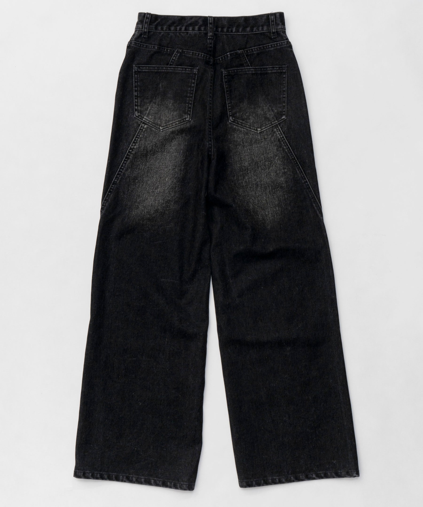 【25SPRING PRE-ORDER】Wide Straight Flocking Denim Pants