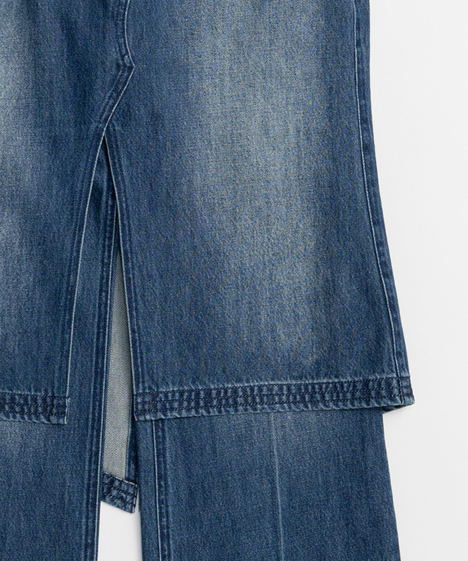 [26SPRING PRE-ORDER] 레이어드 스커트 데님 팬츠