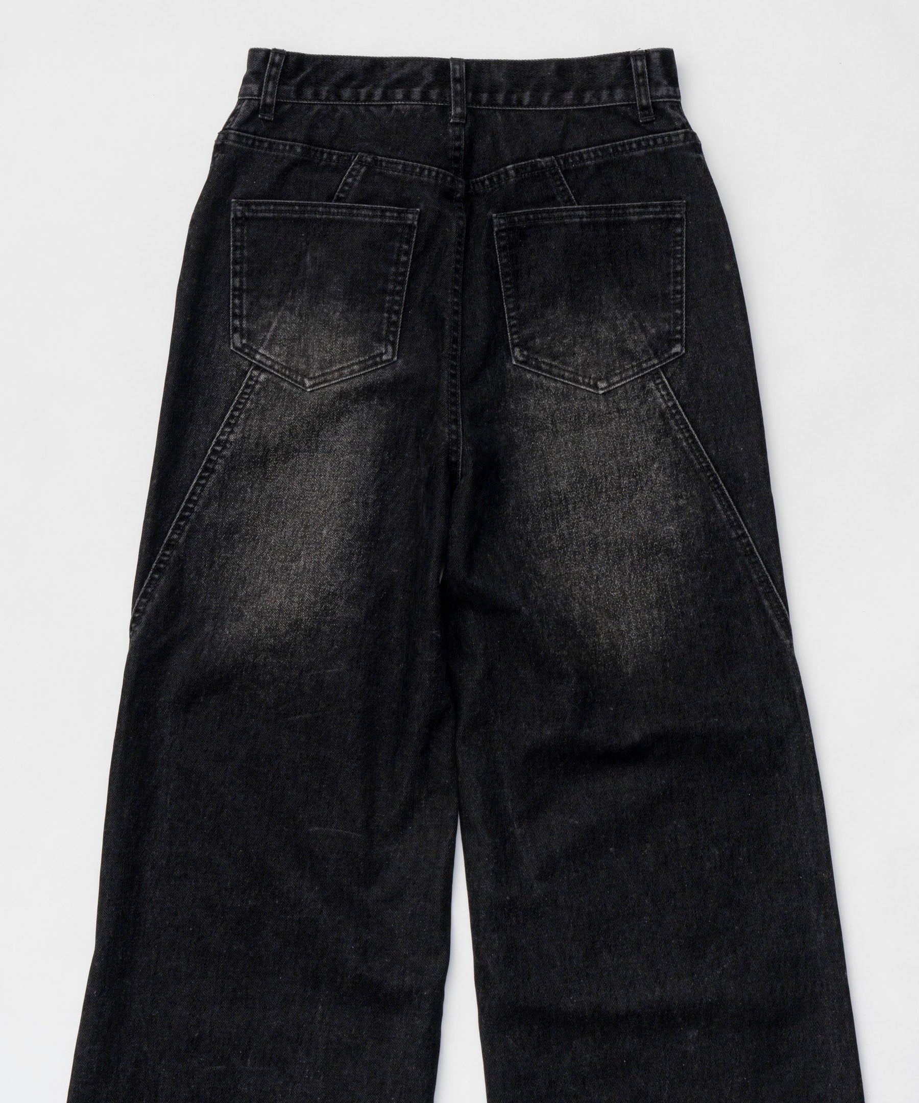 【25SPRING PRE-ORDER】Wide Straight Flocking Denim Pants