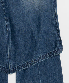 [26SPRING PRE-ORDER] 레이어드 스커트 데님 팬츠