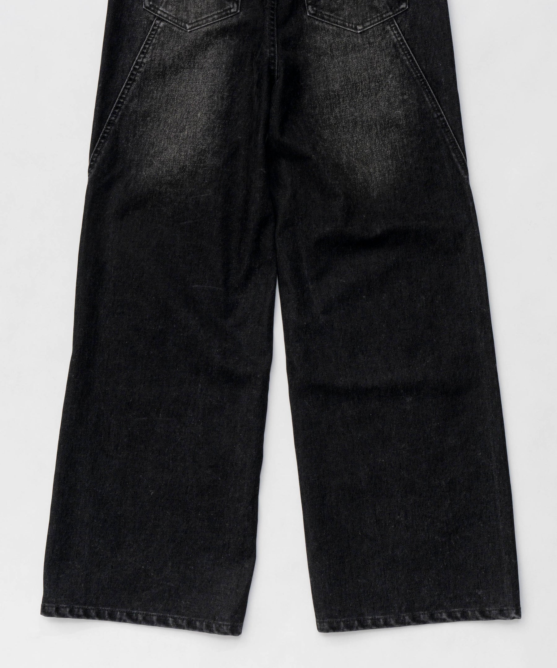 【25SPRING PRE-ORDER】Wide Straight Flocking Denim Pants