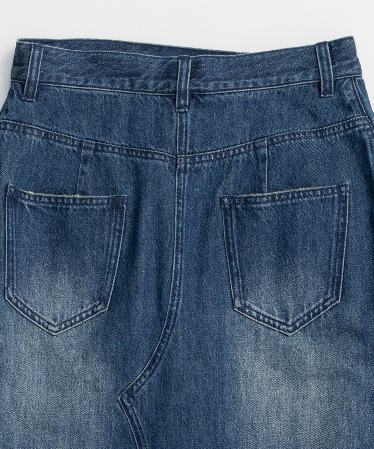 [26SPRING PRE-ORDER] 레이어드 스커트 데님 팬츠