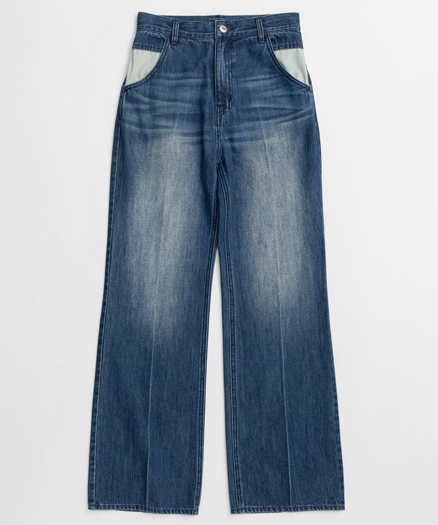 [26SPRING PRE-ORDER] 레이어드 스커트 데님 팬츠