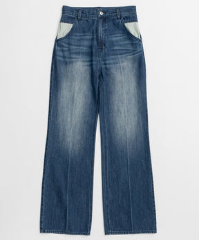 [26SPRING PRE-ORDER] 레이어드 스커트 데님 팬츠