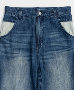 [26SPRING PRE-ORDER] 레이어드 스커트 데님 팬츠