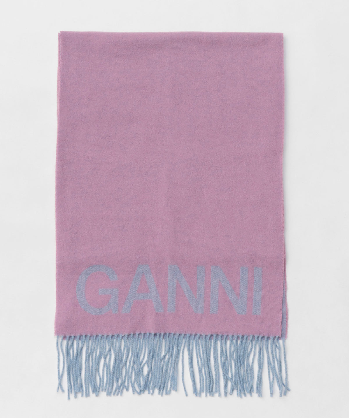 【GANNI】Fringed Wool Scarf