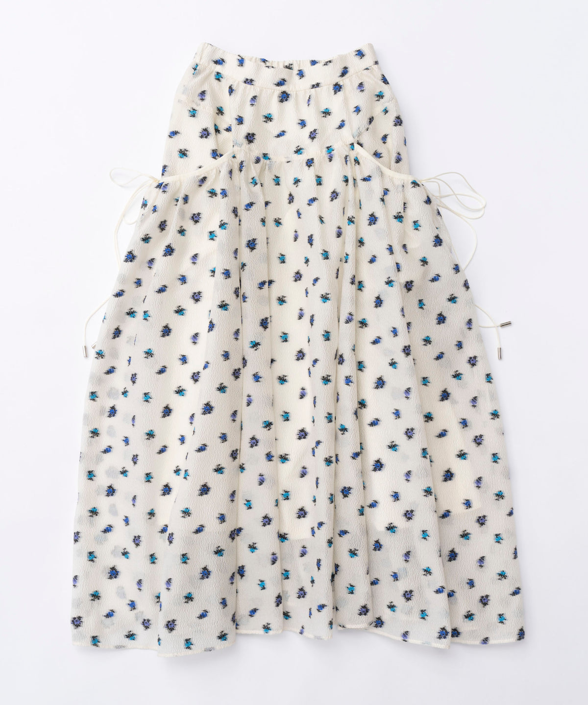 Floral Pattern Jacquard Voluminous Skirt