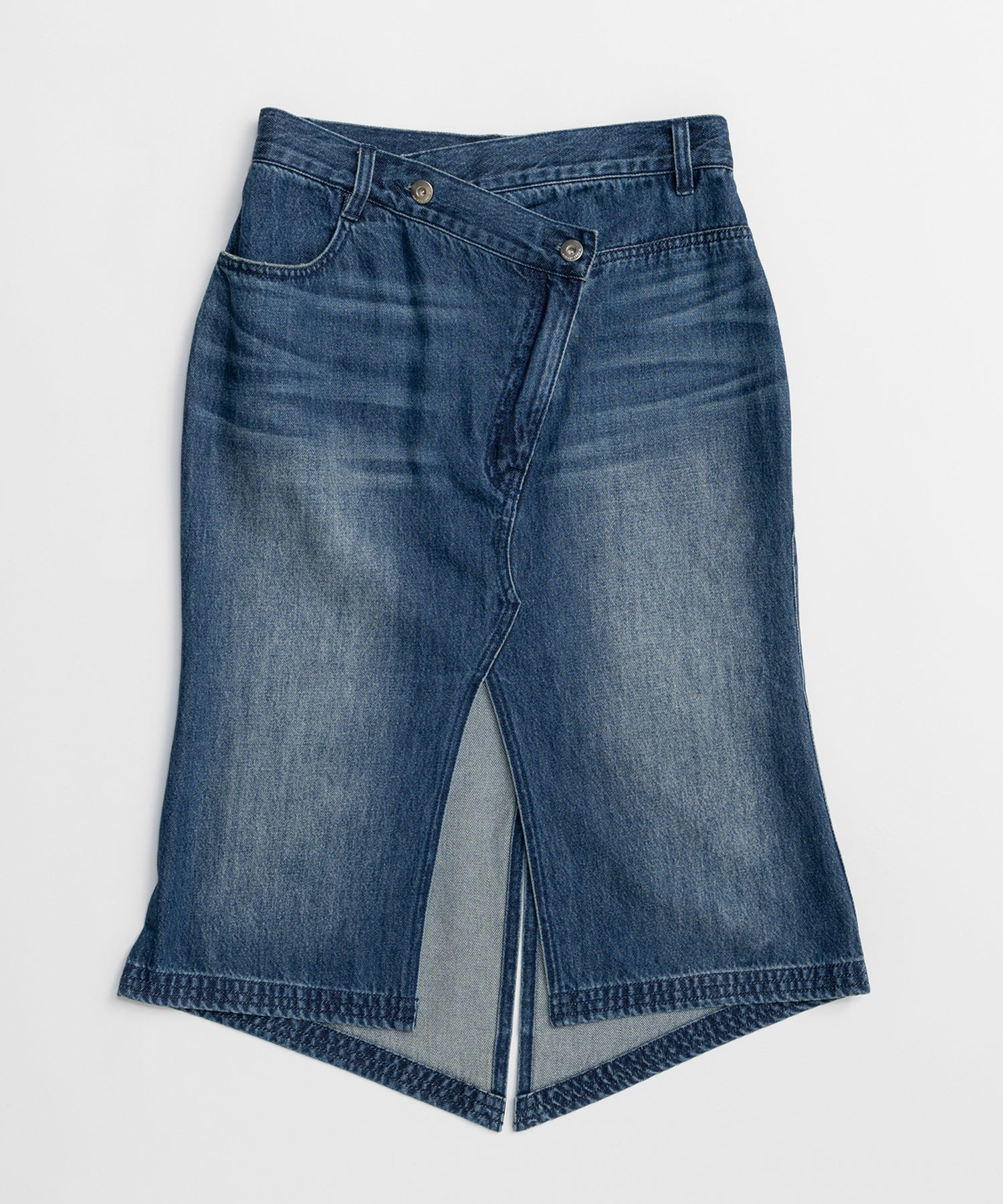 [26SPRING PRE-ORDER] 레이어드 스커트 데님 팬츠