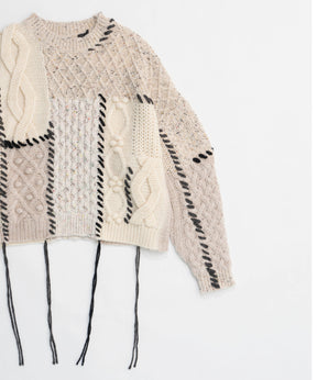 【24WINTER PRE-ORDER】Cable Knitting Stitch Knit Tops