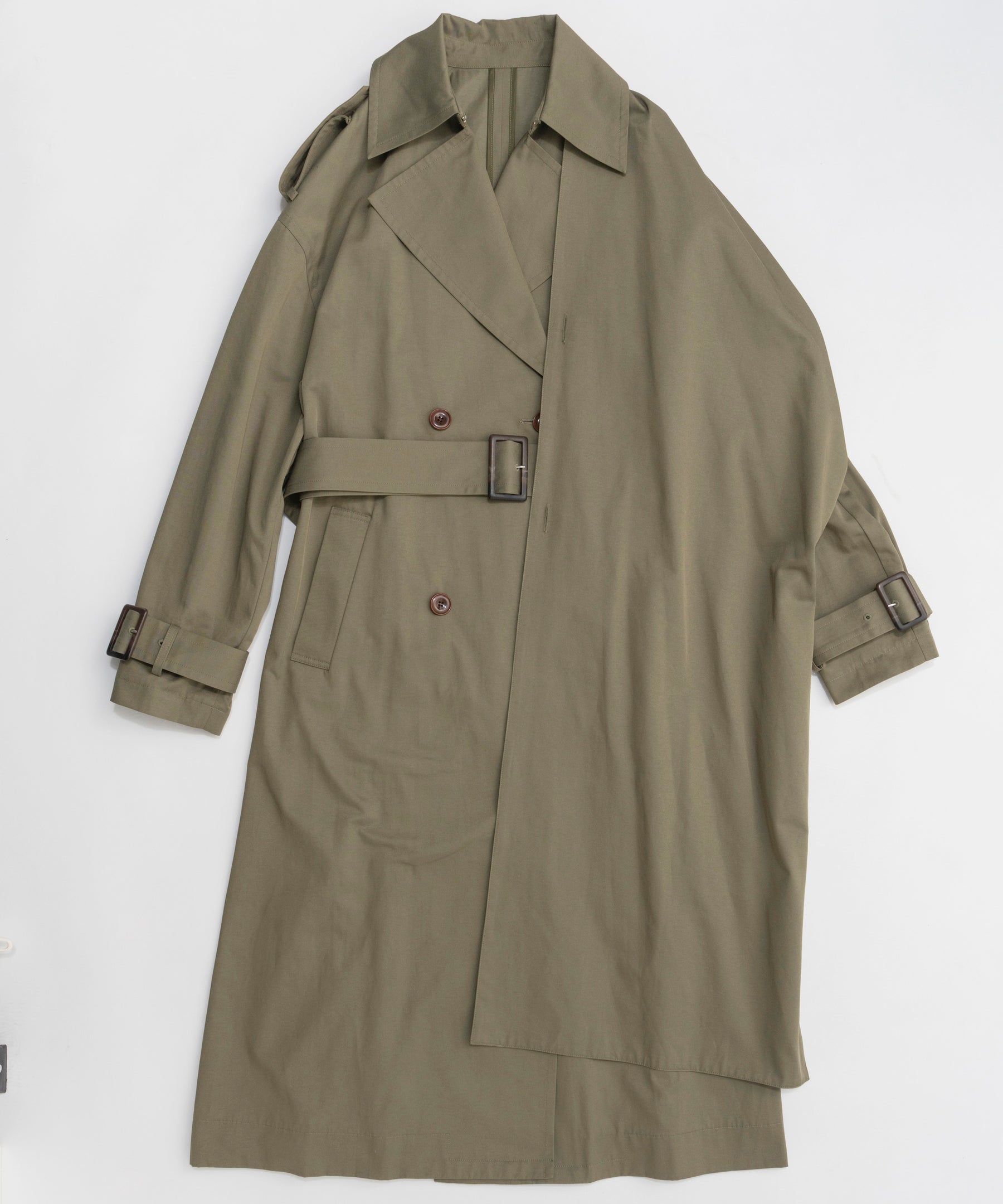 【26SPRING PRE-ORDER】Drape Scarf Long Trench Coat