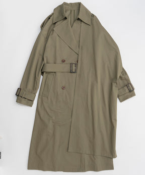 【26SPRING PRE-ORDER】Drape Scarf Long Trench Coat