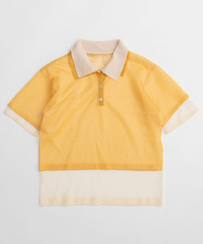【26SPRING PRE-ORDER】Layered Sheer Knit Polo