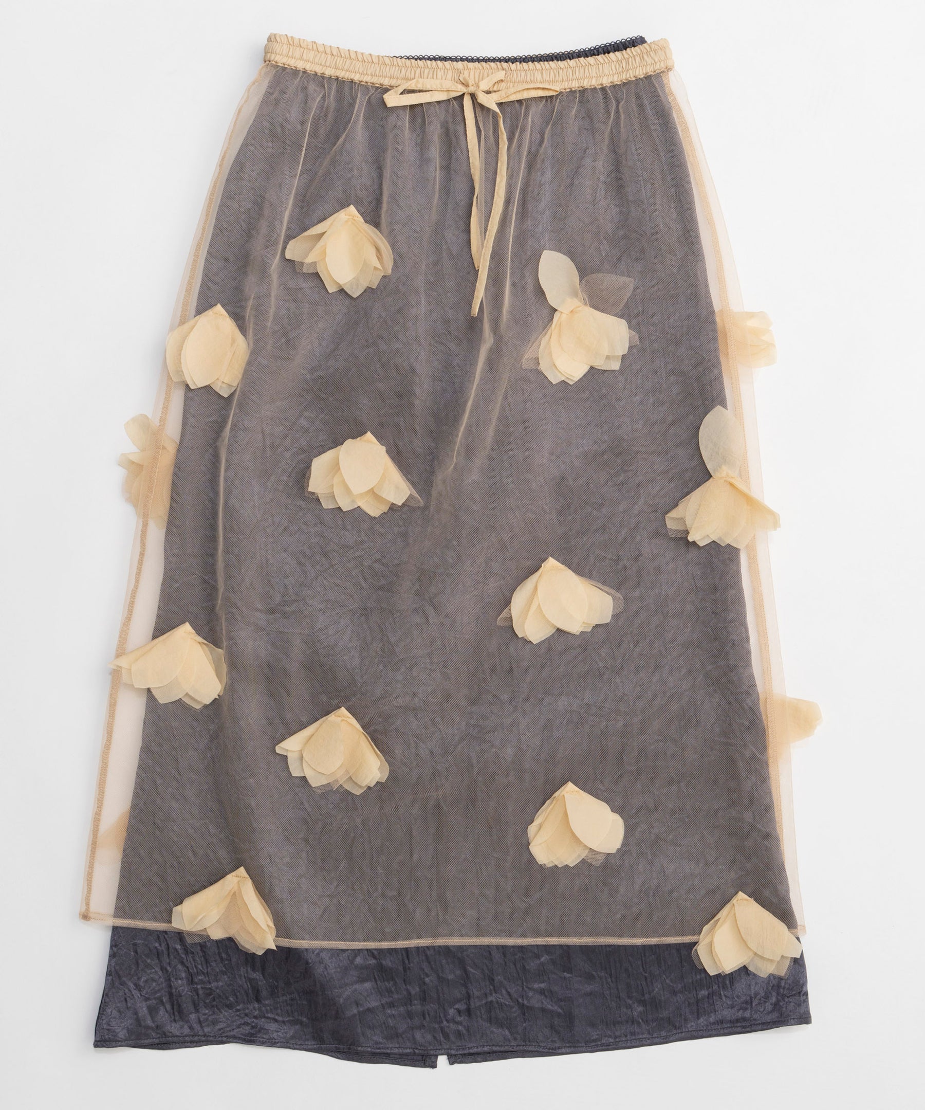 【26SPRING PRE-ORDER】Sheer Floral Layered Skirt