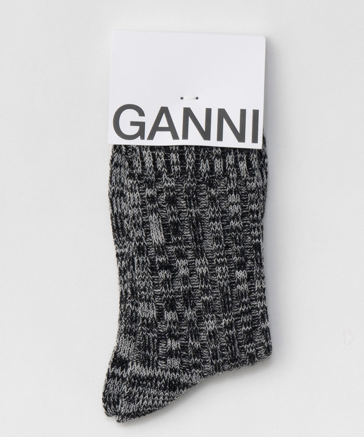 【GANNI】Winter Melange Ribbed Socks