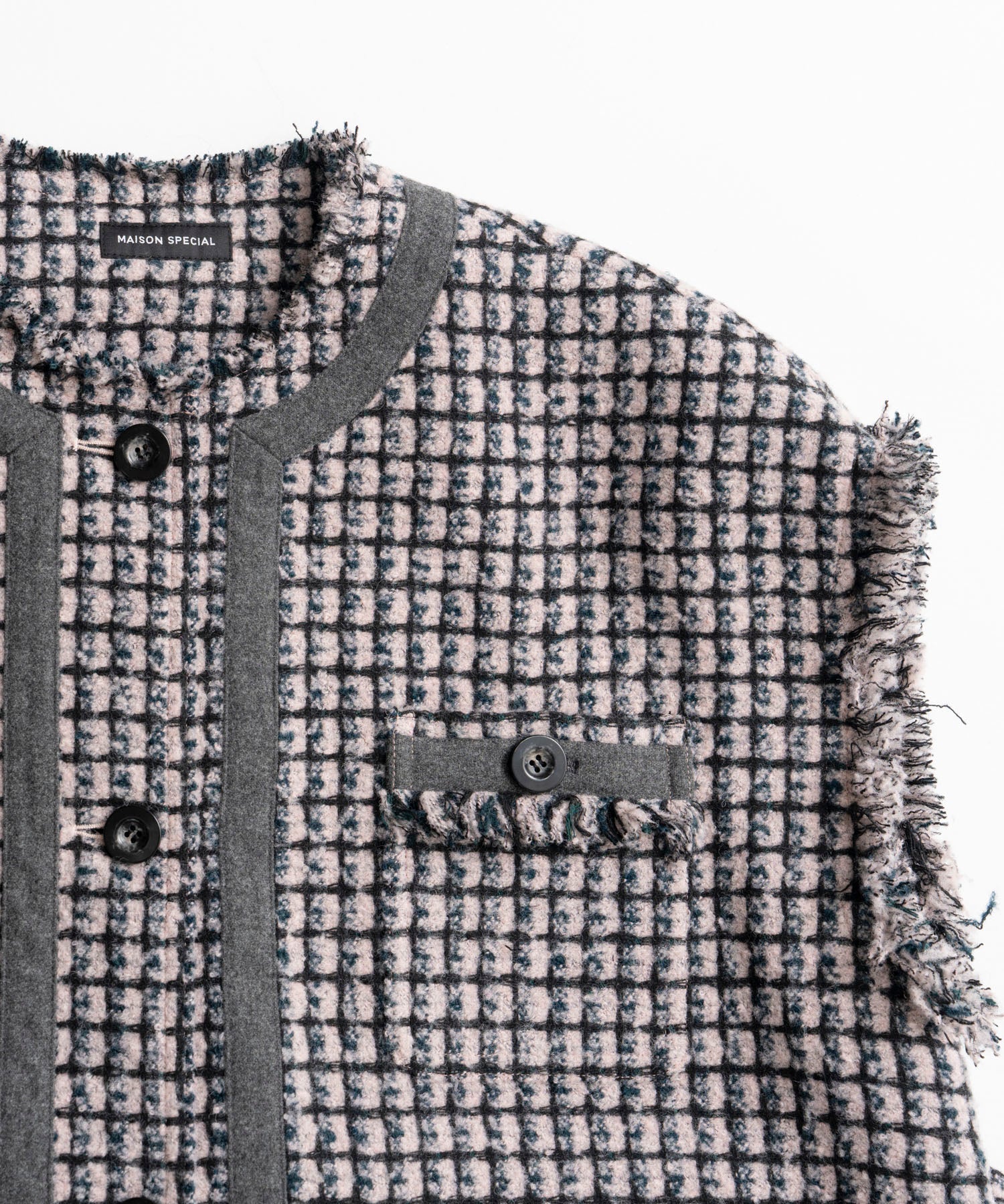 【26AUTUMN PRE-ORDER】Belted Tweed Oversized Vest