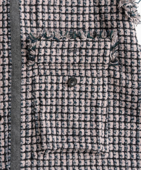 【26AUTUMN PRE-ORDER】Belted Tweed Oversized Vest