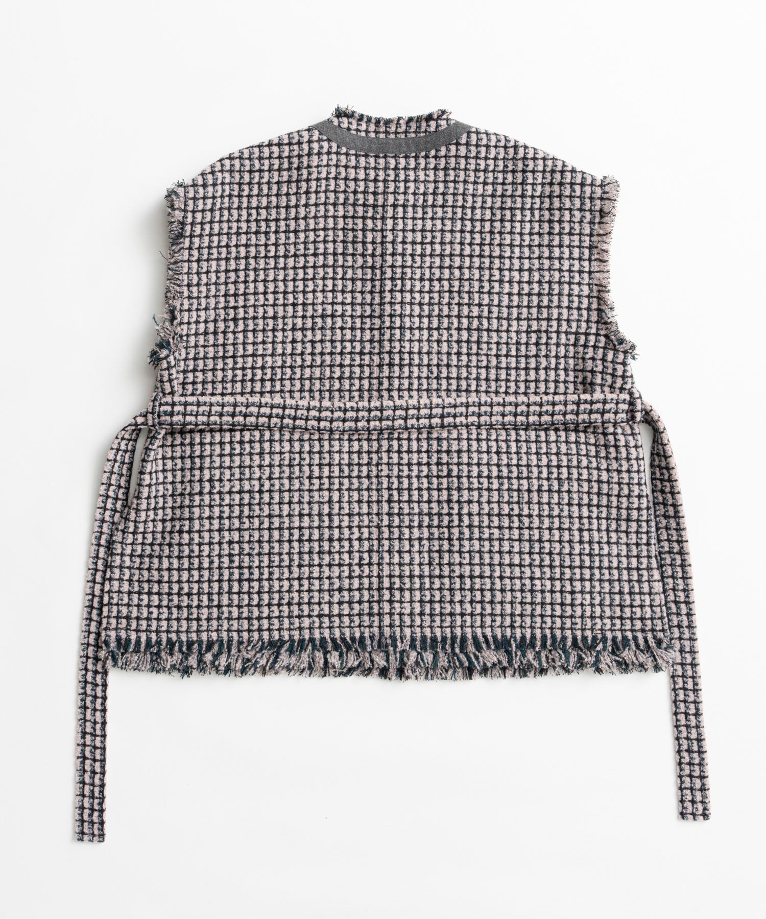 【26AUTUMN PRE-ORDER】Belted Tweed Oversized Vest