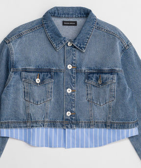 【26SPRING PRE-ORDER】2WAY Denim Short Jacket